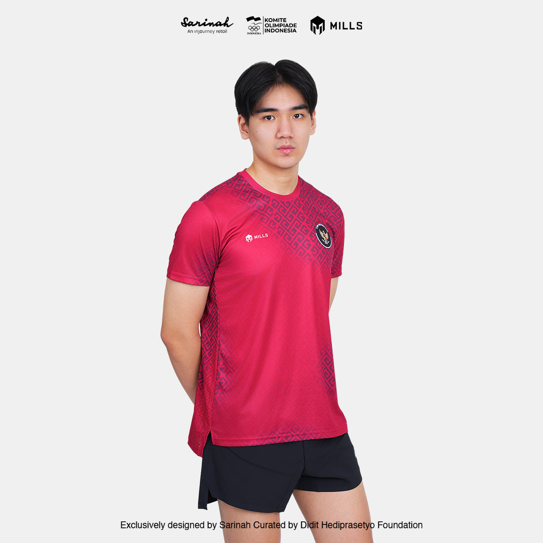 MILLS SEA GAMES ATHLETIC T-SHIRT MEN RED 00100811 30SGM