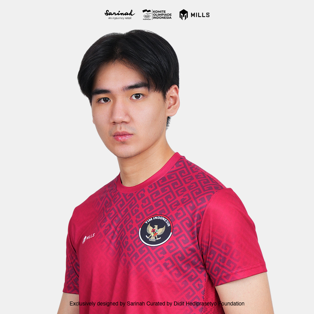 MILLS SEA GAMES ATHLETIC T-SHIRT MEN RED 00100811 30SGM