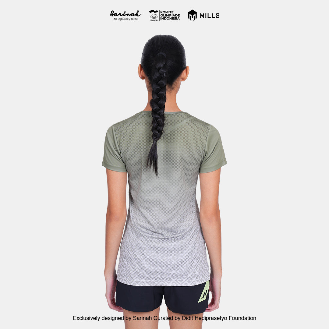 MILLS SEA GAMES ATHLETIC T-SHIRT WOMEN GREEN 00100812 50SGM