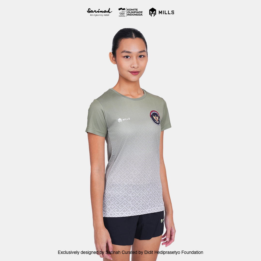MILLS SEA GAMES ATHLETIC T-SHIRT WOMEN GREEN 00100812 50SGM