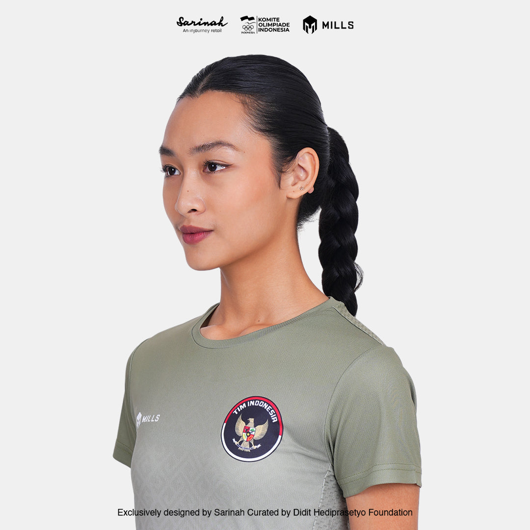 MILLS SEA GAMES ATHLETIC T-SHIRT WOMEN GREEN 00100812 50SGM