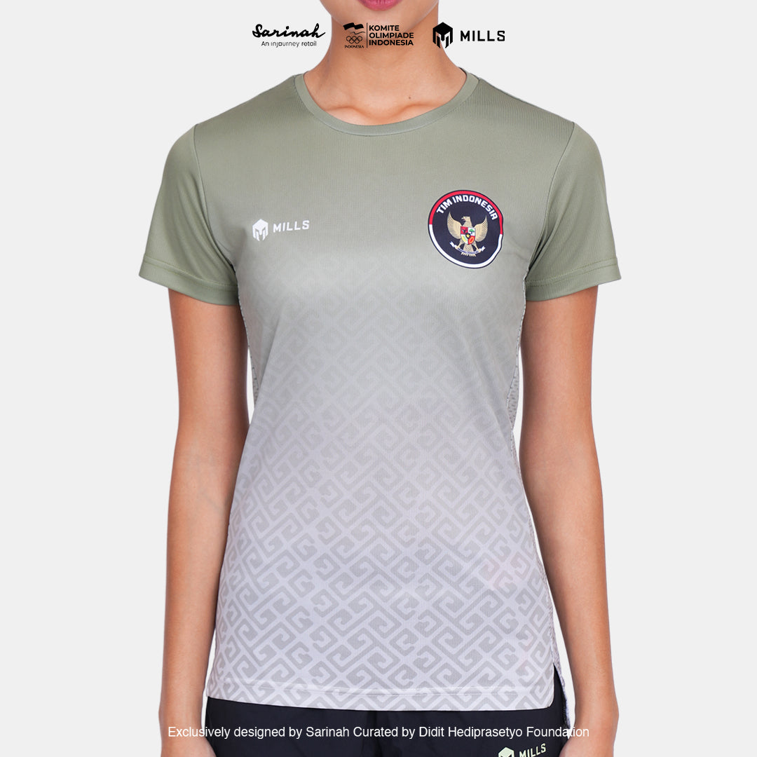 MILLS SEA GAMES ATHLETIC T-SHIRT WOMEN GREEN 00100812 50SGM