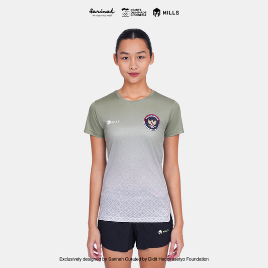 MILLS SEA GAMES ATHLETIC T-SHIRT WOMEN GREEN 00100812 50SGM
