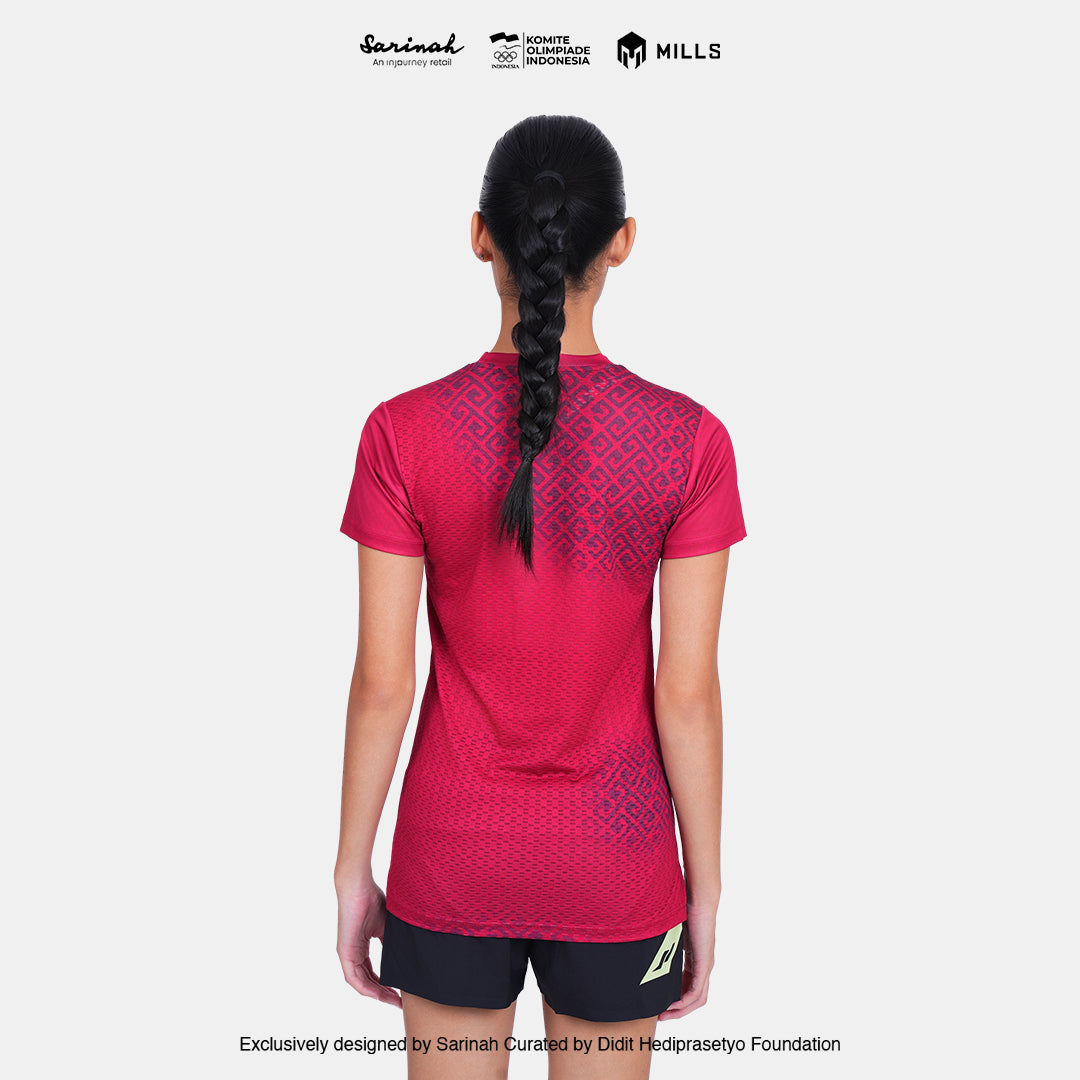MILLS SEA GAMES ATHLETIC T-SHIRT WOMEN RED 00100812 30SGM