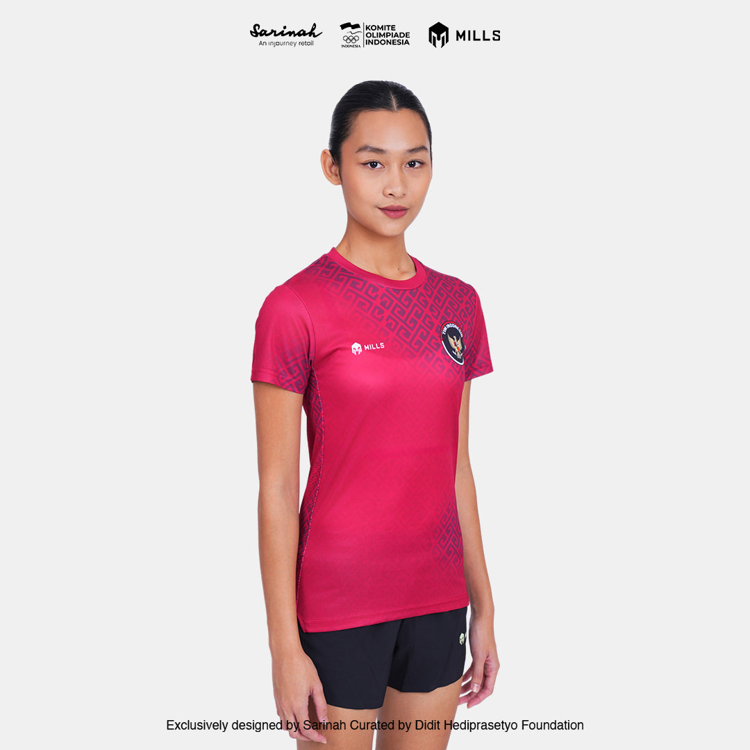 MILLS SEA GAMES ATHLETIC T-SHIRT WOMEN RED 00100812 30SGM