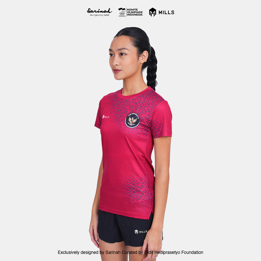 MILLS SEA GAMES ATHLETIC T-SHIRT WOMEN RED 00100812 30SGM