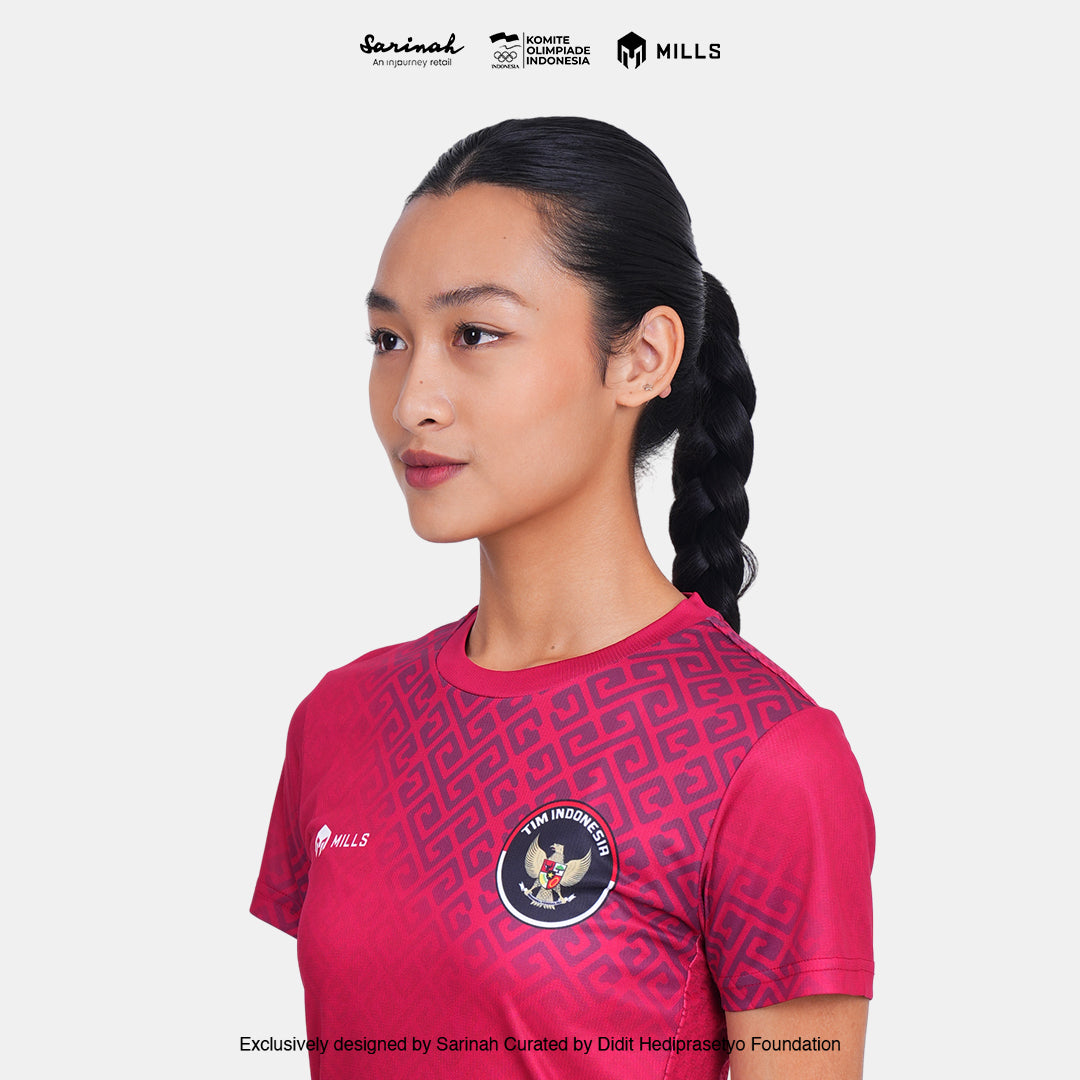 MILLS SEA GAMES ATHLETIC T-SHIRT WOMEN RED 00100812 30SGM