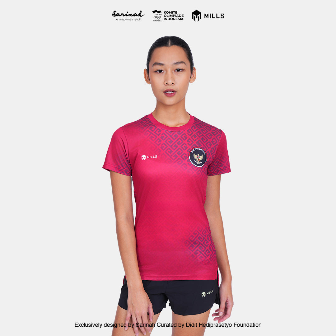 MILLS SEA GAMES ATHLETIC T-SHIRT WOMEN RED 00100812 30SGM