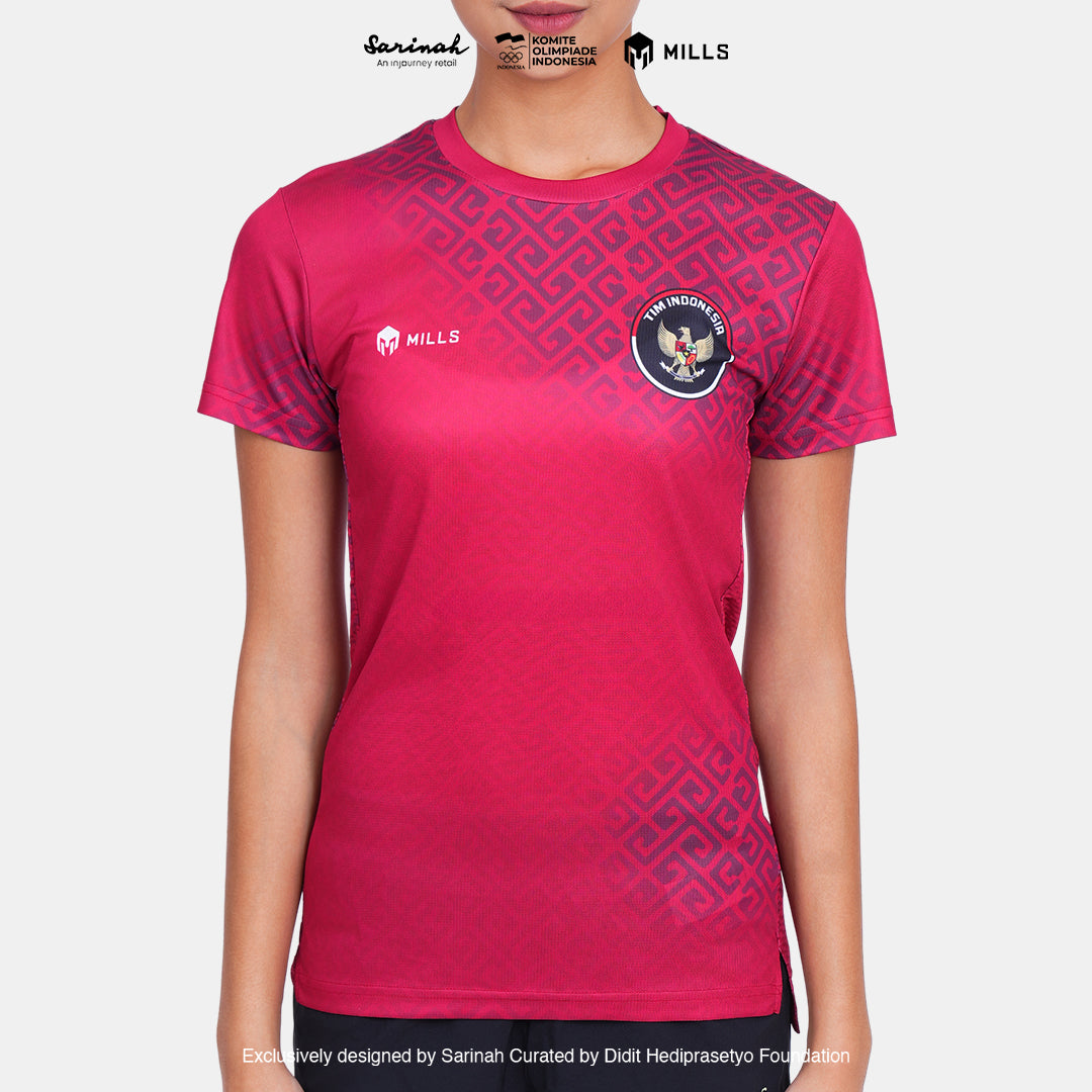MILLS SEA GAMES ATHLETIC T-SHIRT WOMEN RED 00100812 30SGM