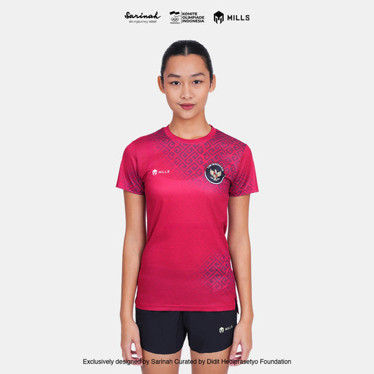 MILLS SEA GAMES ATHLETIC T-SHIRT WOMEN RED 00100812 30SGM