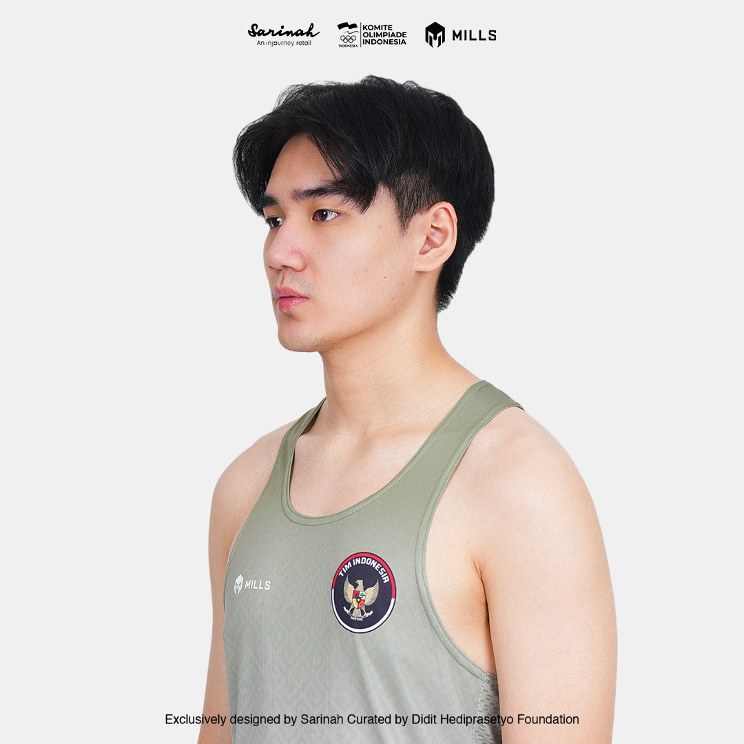 MILLS SEA GAMES ATHLETIC TANK TOP MEN GREEN 01100085 50SGM