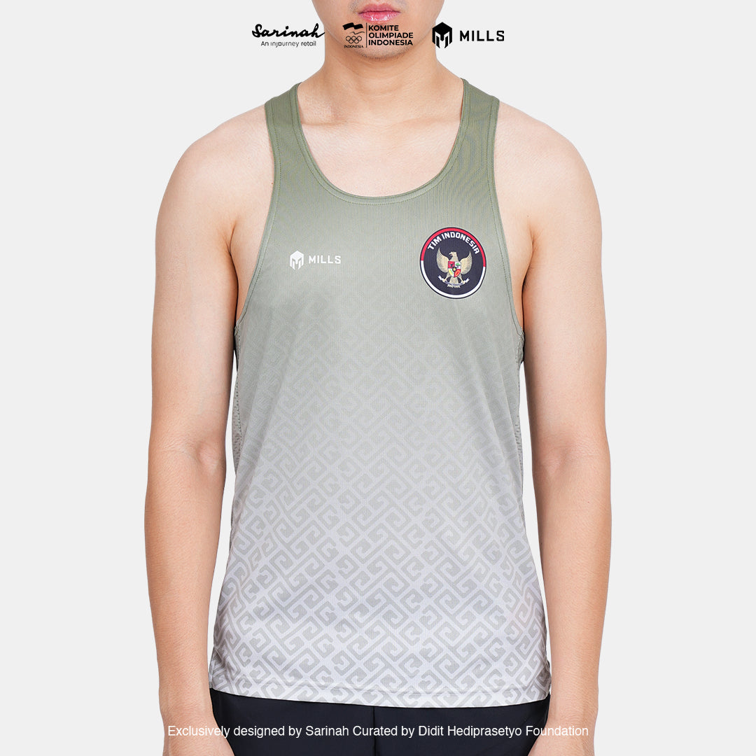 MILLS SEA GAMES ATHLETIC TANK TOP MEN GREEN 01100085 50SGM