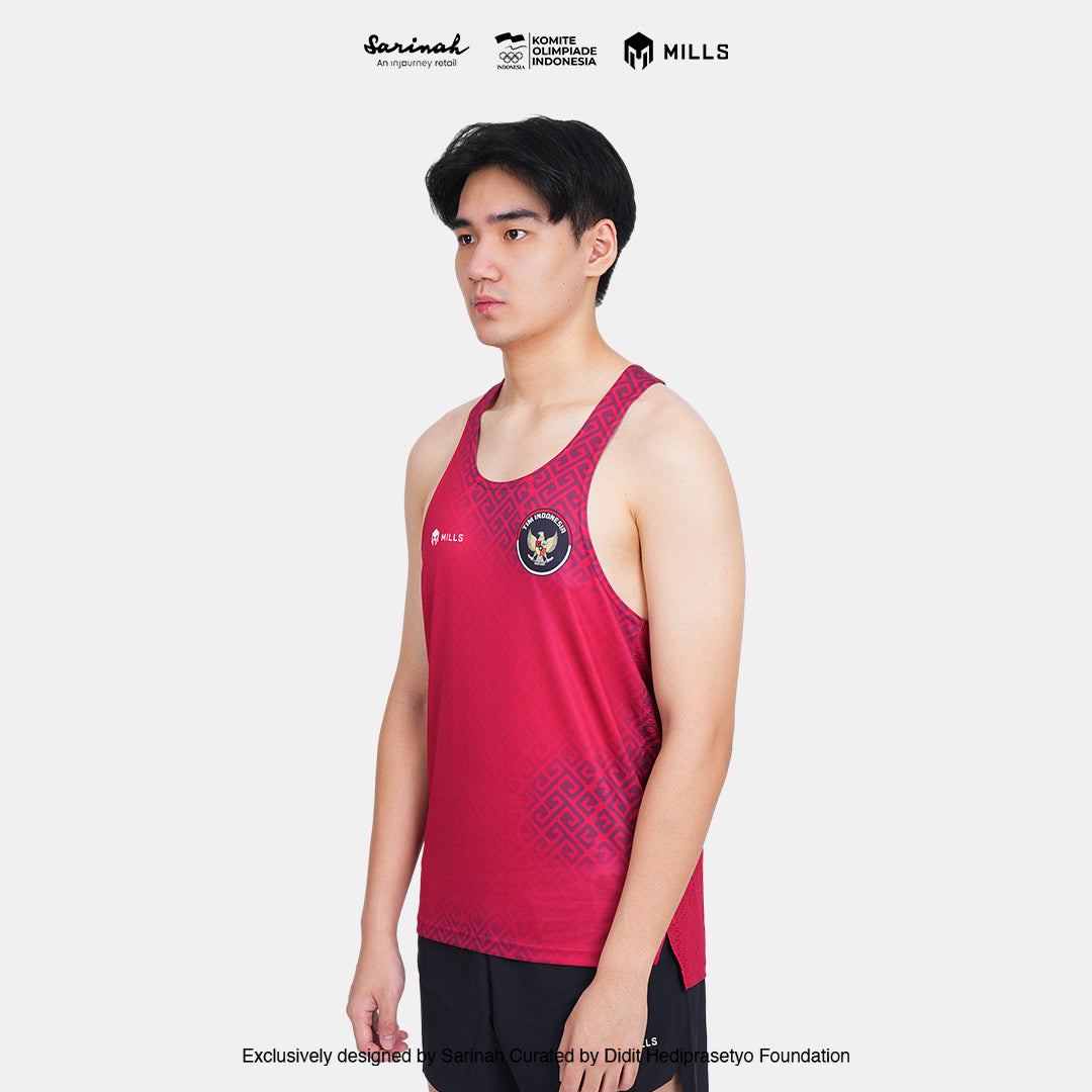MILLS SEA GAMES ATHLETIC TANK TOP MEN RED 01100085 30SGM