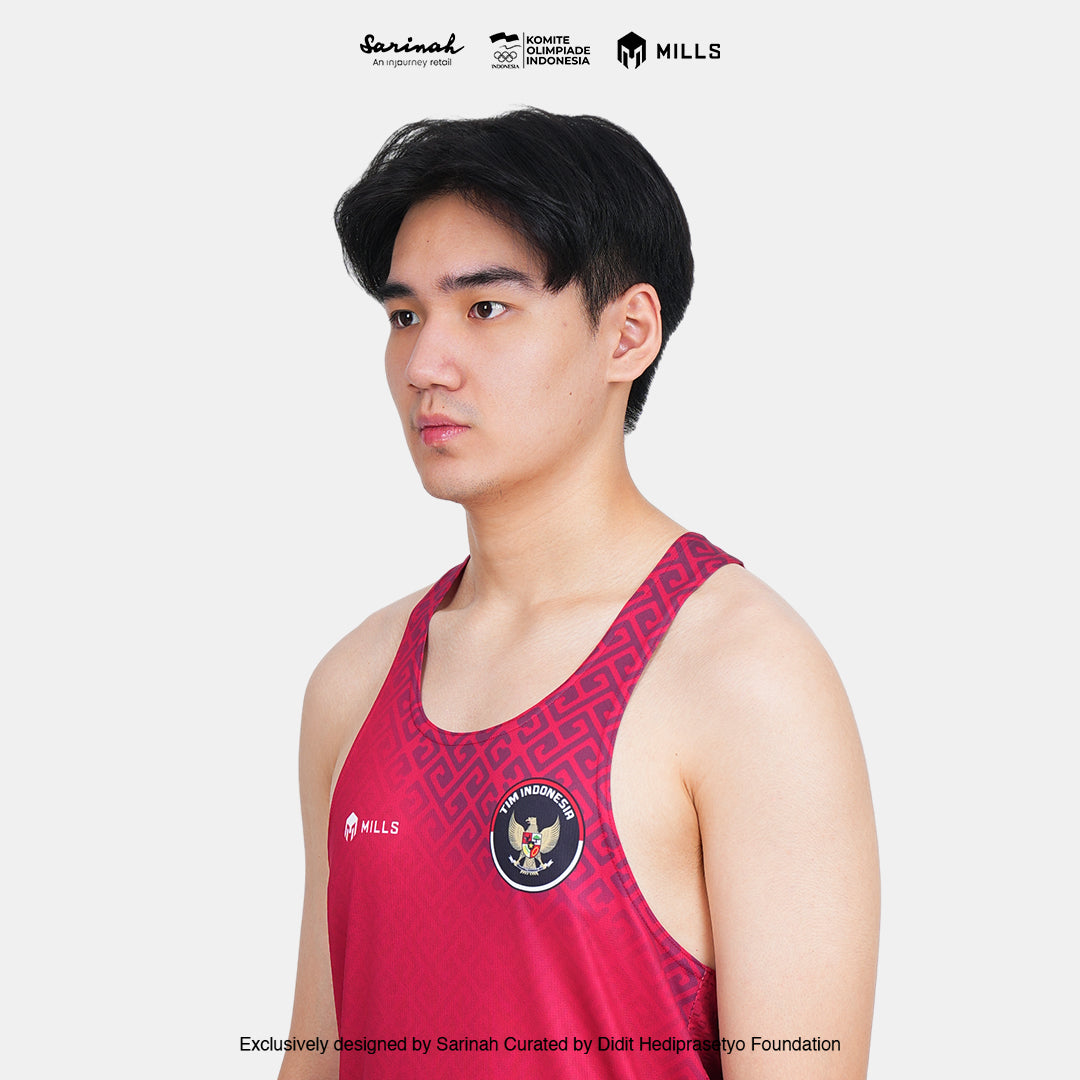MILLS SEA GAMES ATHLETIC TANK TOP MEN RED 01100085 30SGM