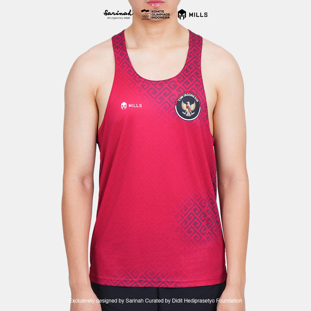 MILLS SEA GAMES ATHLETIC TANK TOP MEN RED 01100085 30SGM