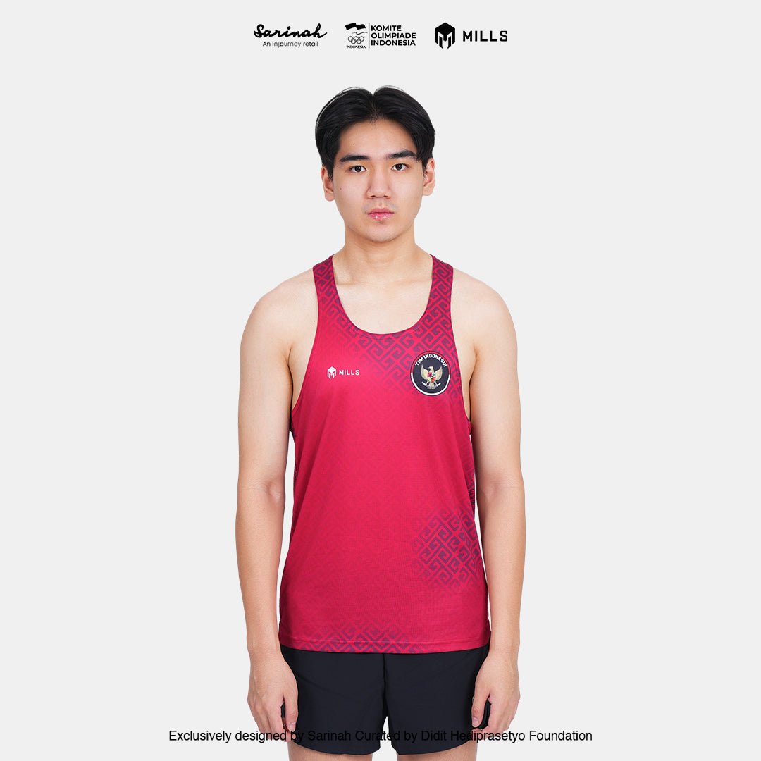 MILLS SEA GAMES ATHLETIC TANK TOP MEN RED 01100085 30SGM