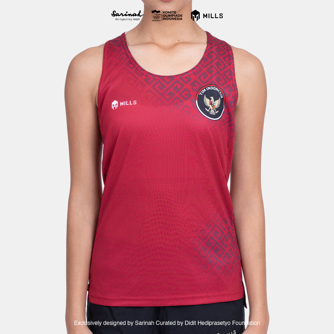 MILLS SEA GAMES ATHLETIC TANK TOP WOMEN RED 01100086 30SGM