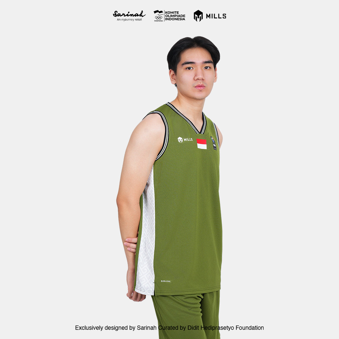 MILLS SEA GAMES BASKETBALL JERSEY MEN GREEN 01100083 50SGM