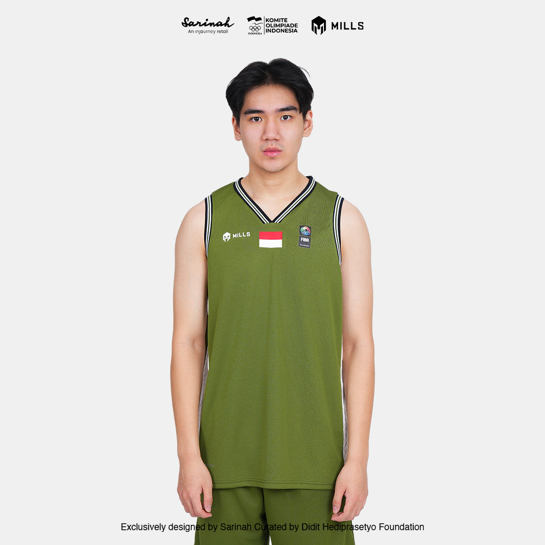MILLS SEA GAMES BASKETBALL JERSEY MEN GREEN 01100083 50SGM