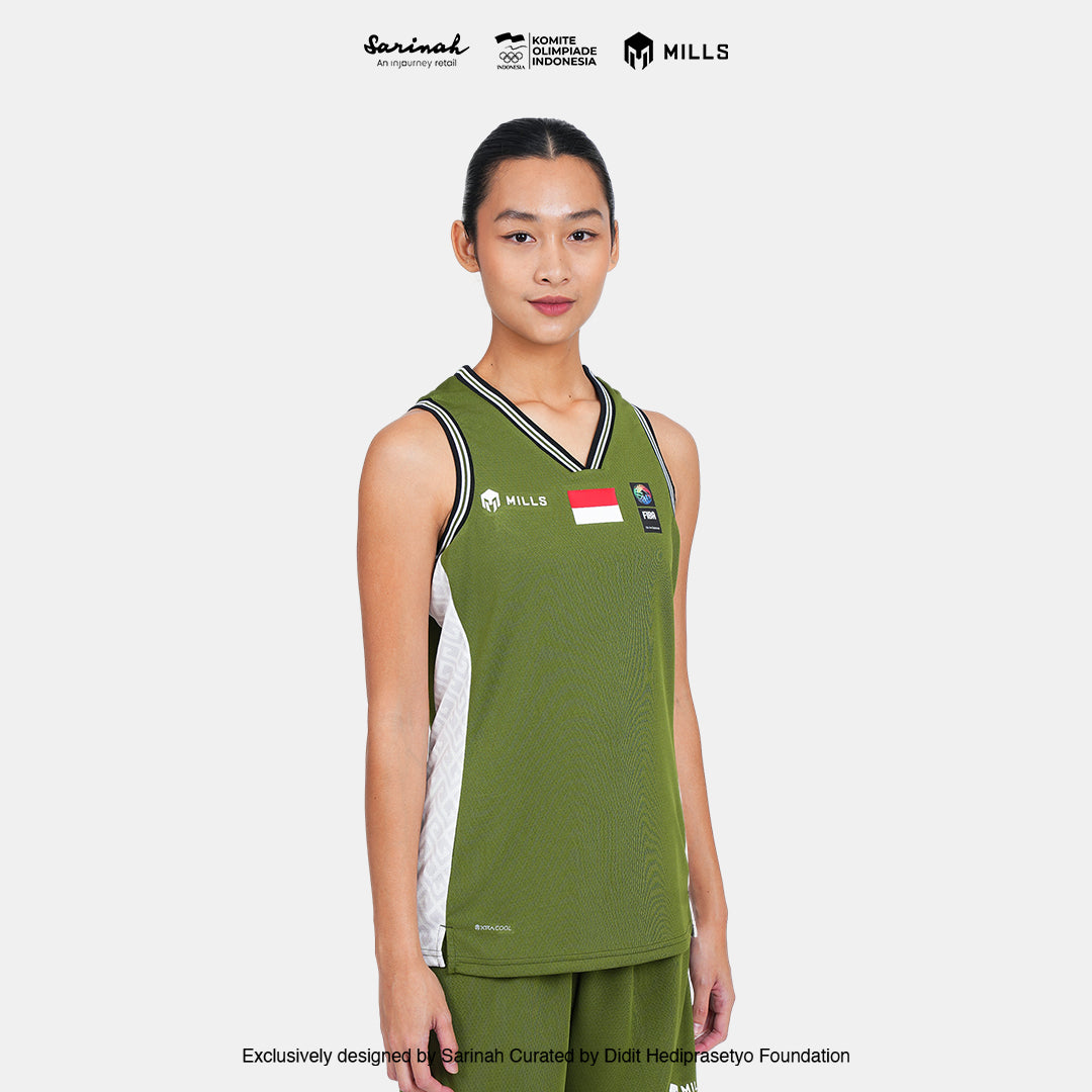 MILLS SEA GAMES BASKETBALL JERSEY WOMEN GREEN 01100084 50SGM