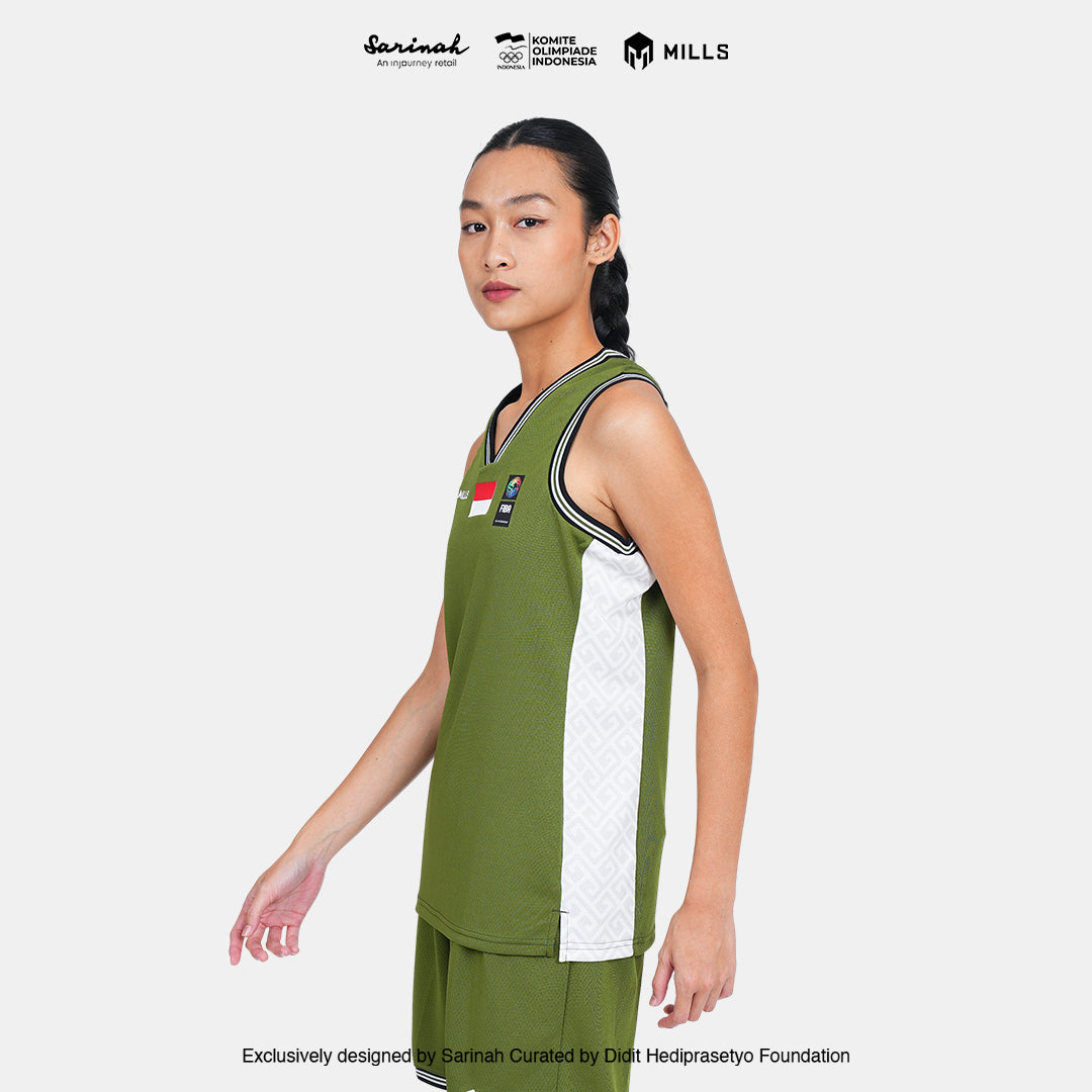 MILLS SEA GAMES BASKETBALL JERSEY WOMEN GREEN 01100084 50SGM