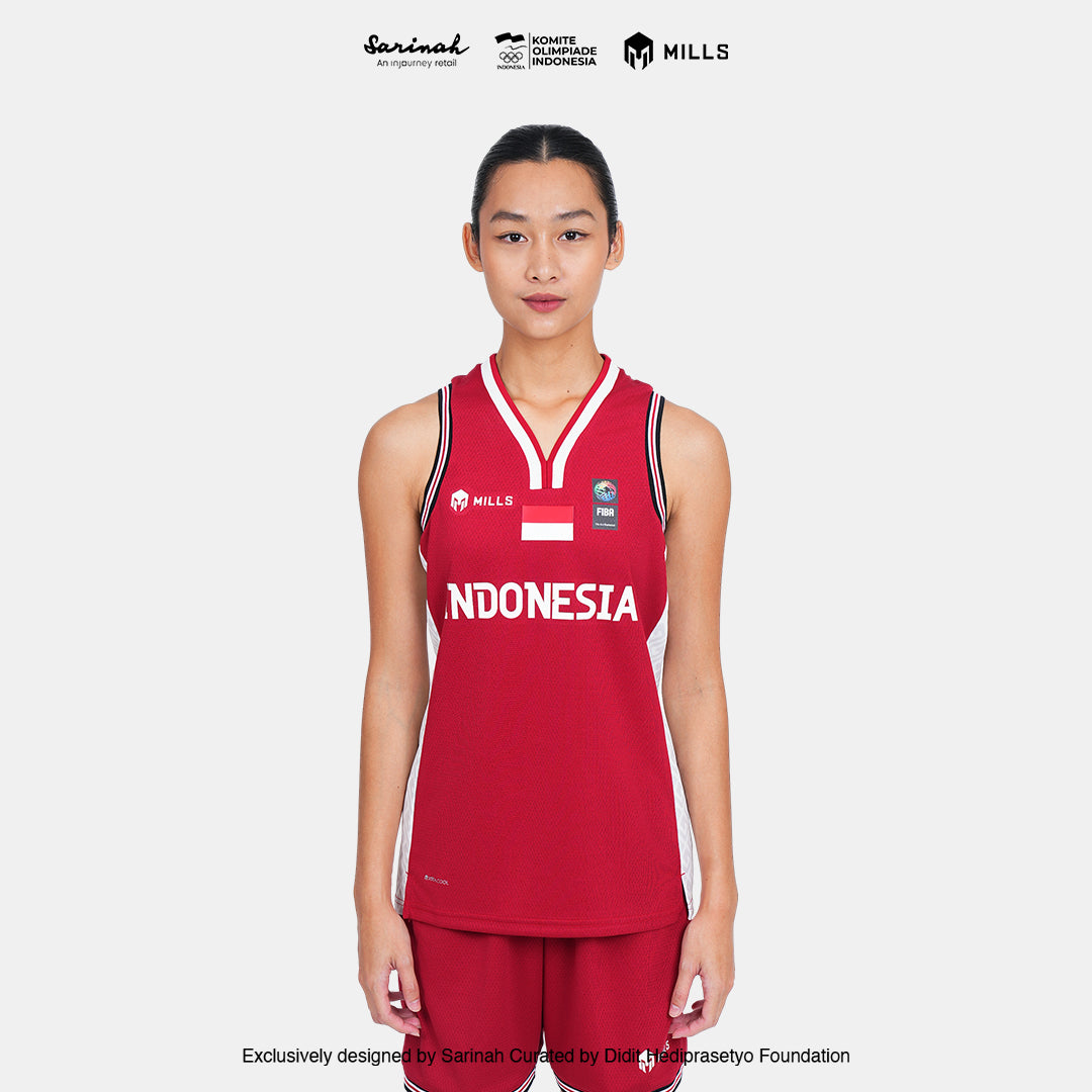 MILLS SEA GAMES BASKETBALL JERSEY WOMEN RED 01100084 30SGM