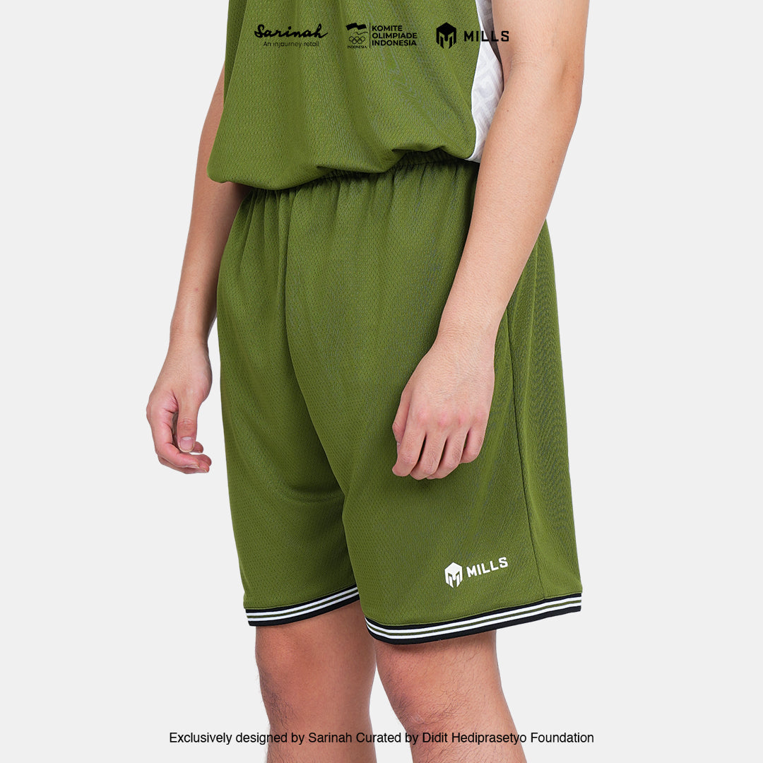 MILLS SEA GAMES BASKETBALL SHORT MEN GREEN 03100373 50SGM