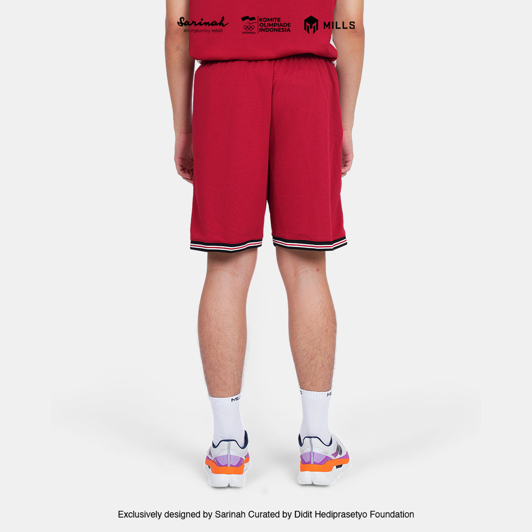 MILLS SEA GAMES BASKETBALL SHORT MEN RED 03100373 30SGM