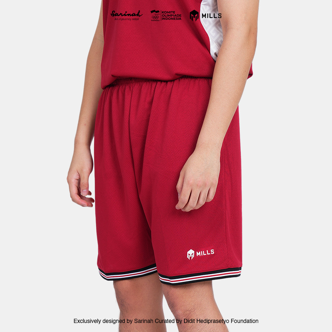 MILLS SEA GAMES BASKETBALL SHORT MEN RED 03100373 30SGM