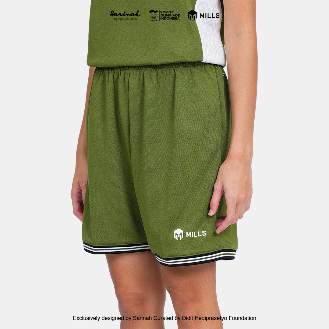 MILLS SEA GAMES BASKETBALL SHORT WOMEN GREEN 03100381 50SGM