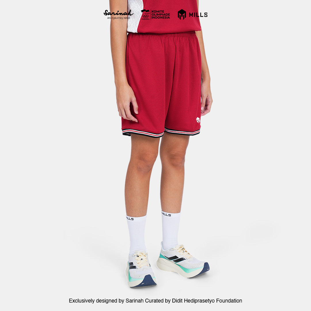 MILLS SEA GAMES BASKETBALL SHORT WOMEN RED 03100381 30SGM