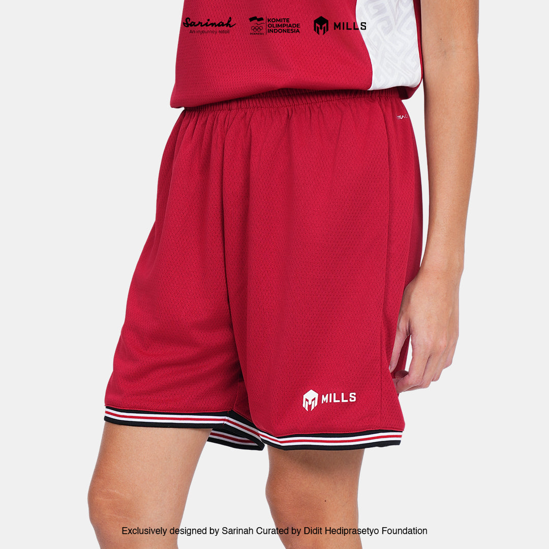 MILLS SEA GAMES BASKETBALL SHORT WOMEN RED 03100381 30SGM