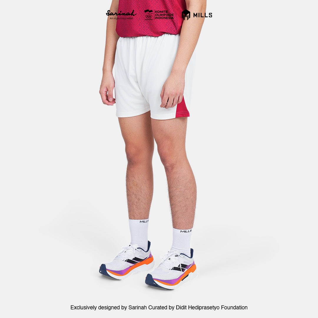 MILLS SEA GAMES INDOOR SHORT BEIGE/RED 03100341 67SGM