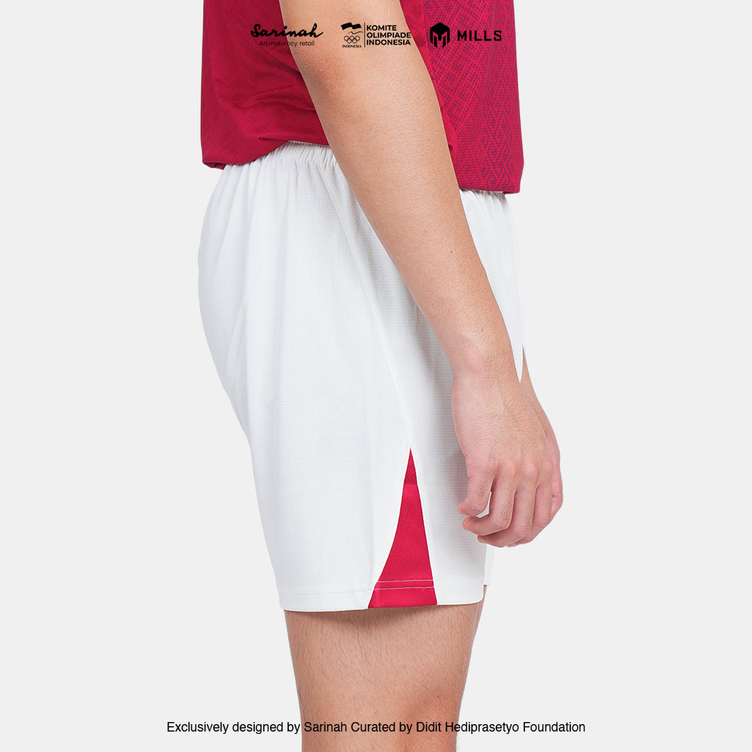 MILLS SEA GAMES INDOOR SHORT BEIGE/RED 03100341 67SGM