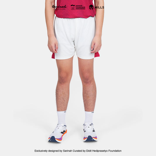 MILLS SEA GAMES INDOOR SHORT BEIGE/RED 03100341 67SGM