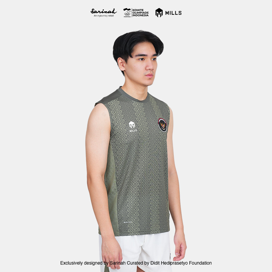 MILLS SEA GAMES THIRD INDOOR SLEEVELESS MEN GREEN 01100081 50SGM