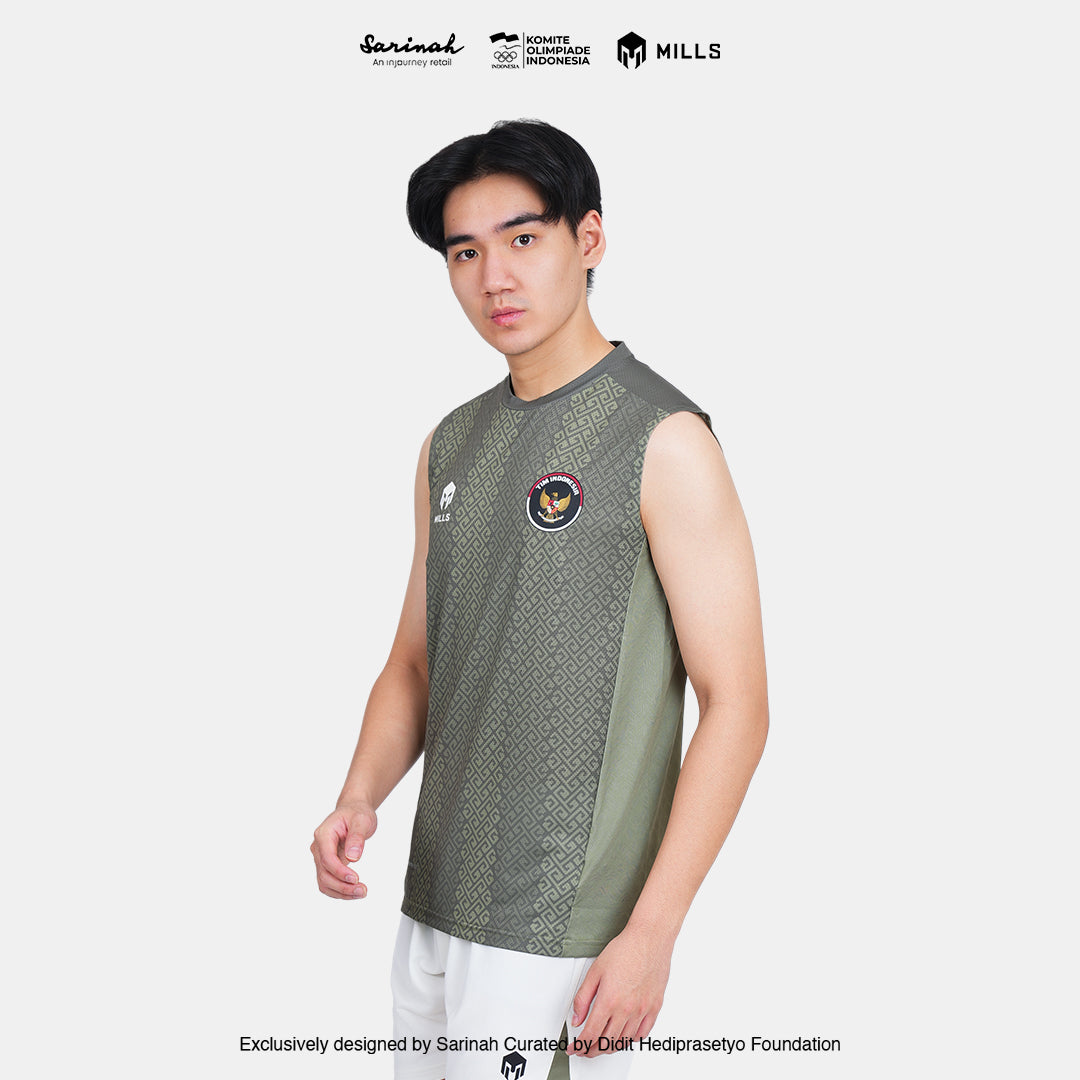 MILLS SEA GAMES THIRD INDOOR SLEEVELESS MEN GREEN 01100081 50SGM