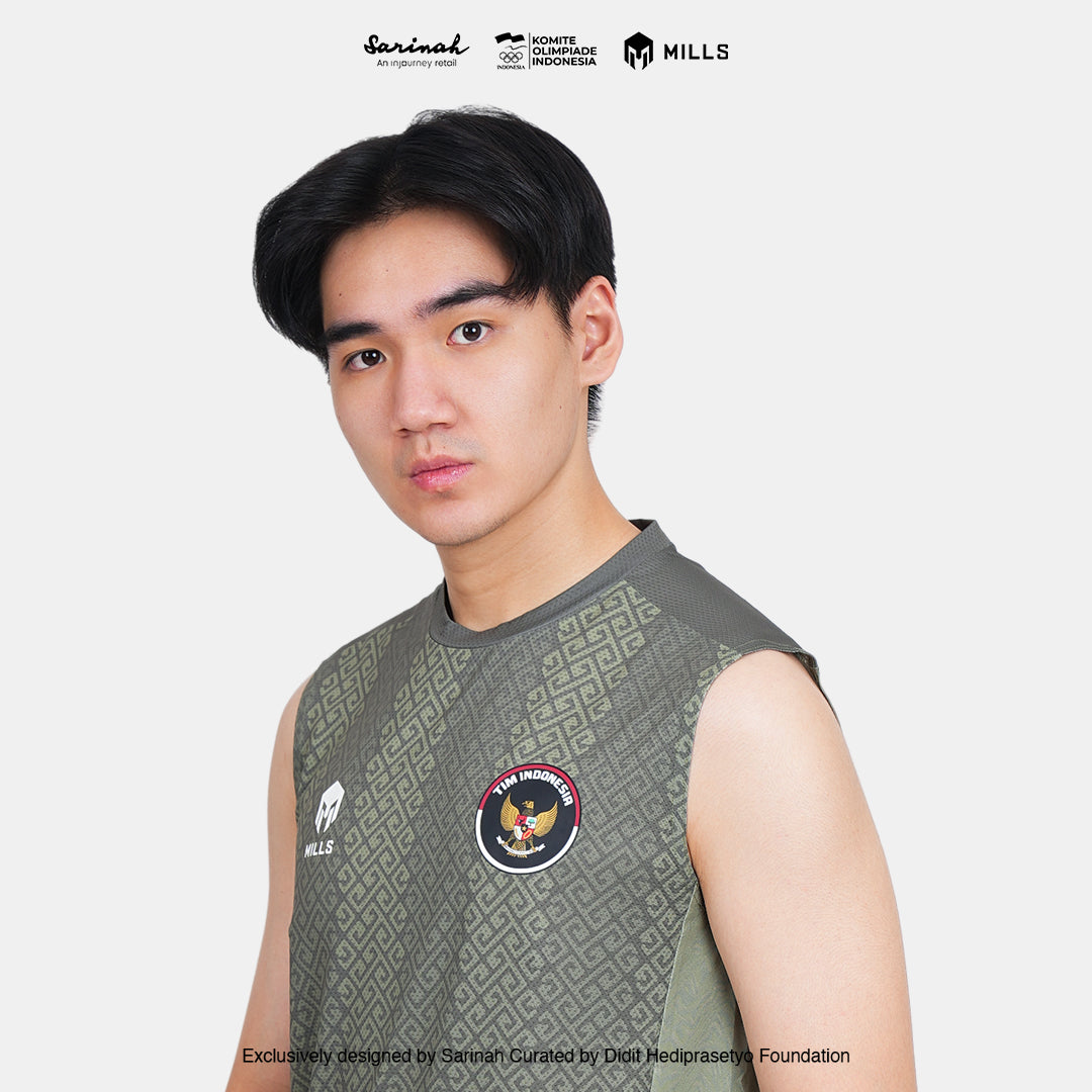 MILLS SEA GAMES THIRD INDOOR SLEEVELESS MEN GREEN 01100081 50SGM