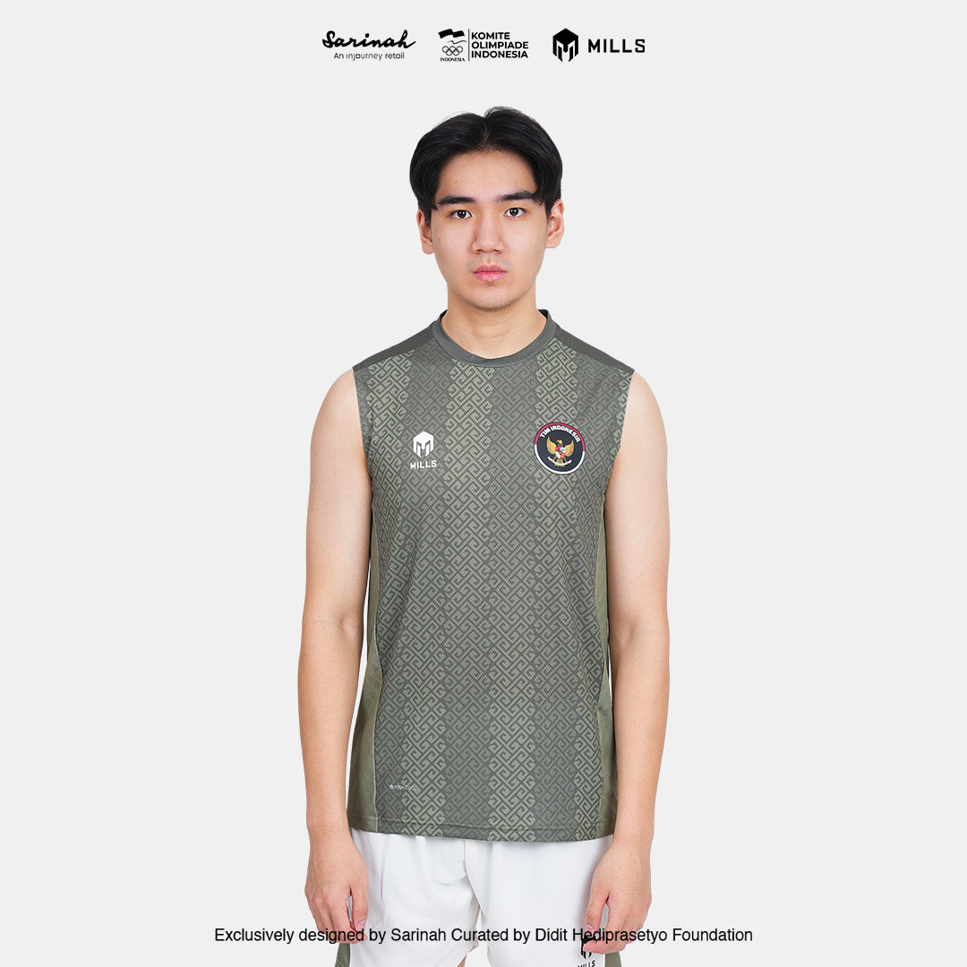 MILLS SEA GAMES THIRD INDOOR SLEEVELESS MEN GREEN 01100081 50SGM