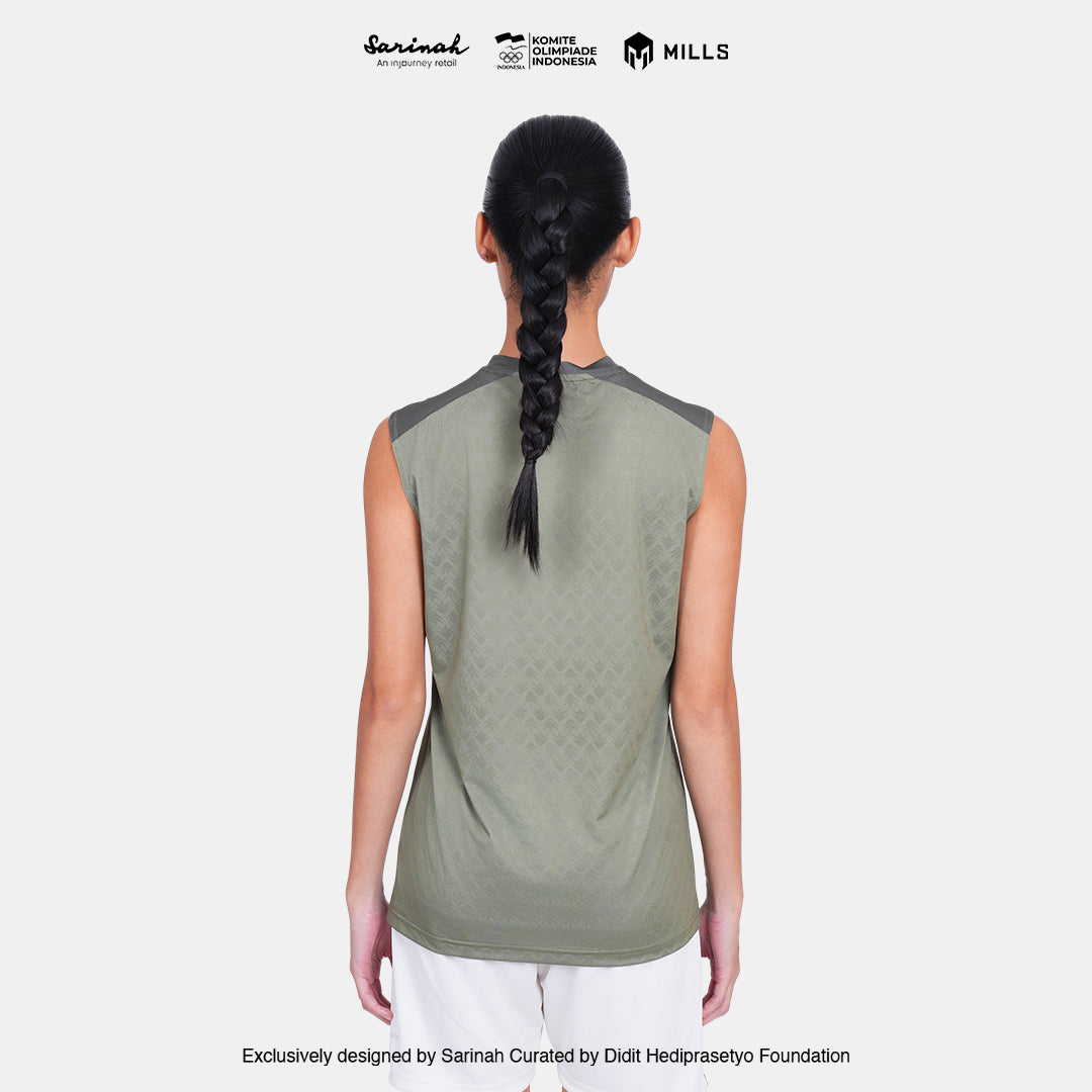MILLS SEA GAMES THIRD INDOOR SLEEVELESS WOMEN GREEN 01100082 50SGM