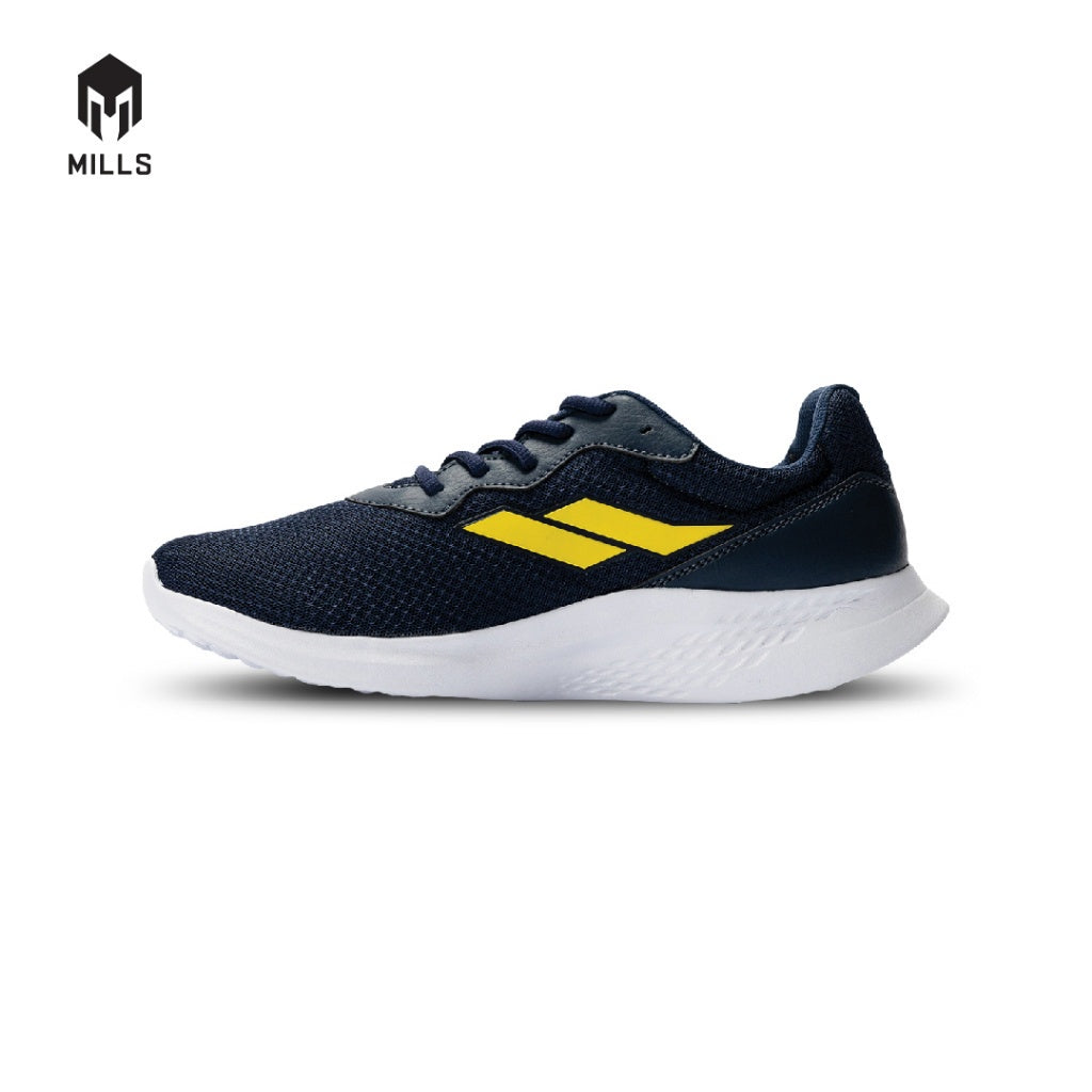 Mills Sepatu Lari Running Shoes Specter Navy / Yellow 9101403