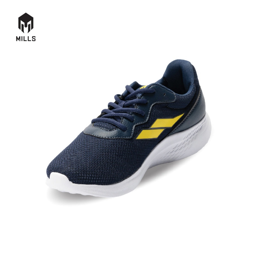 Mills Sepatu Lari Running Shoes Specter Navy / Yellow 9101403