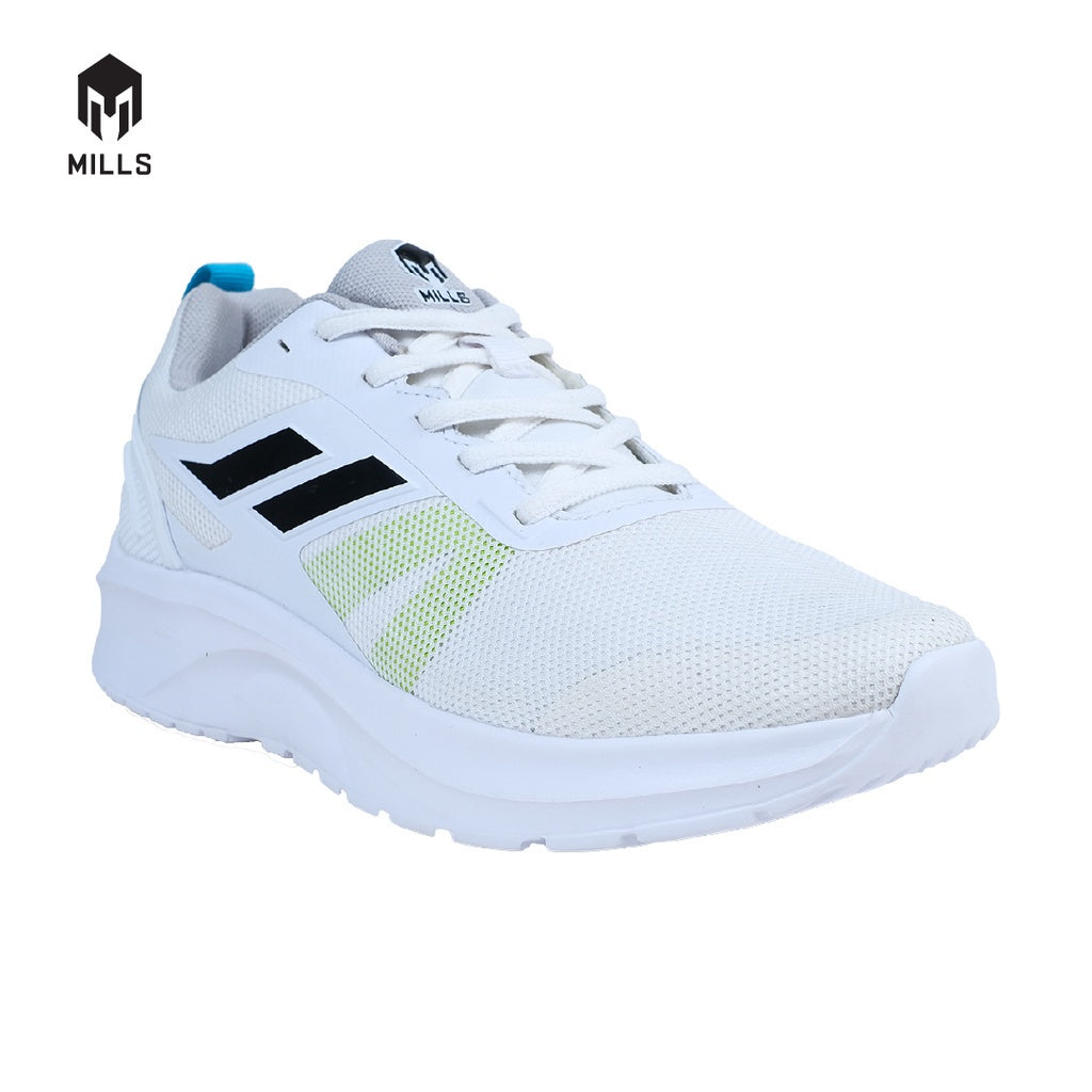 Mills Sepatu Lari Running Shoes Blazer White / Blue / Neon 9100502