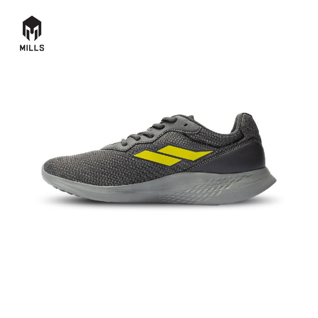 Mills Sepatu Lari Running Shoes Specter DK. Grey / Neon 9101405