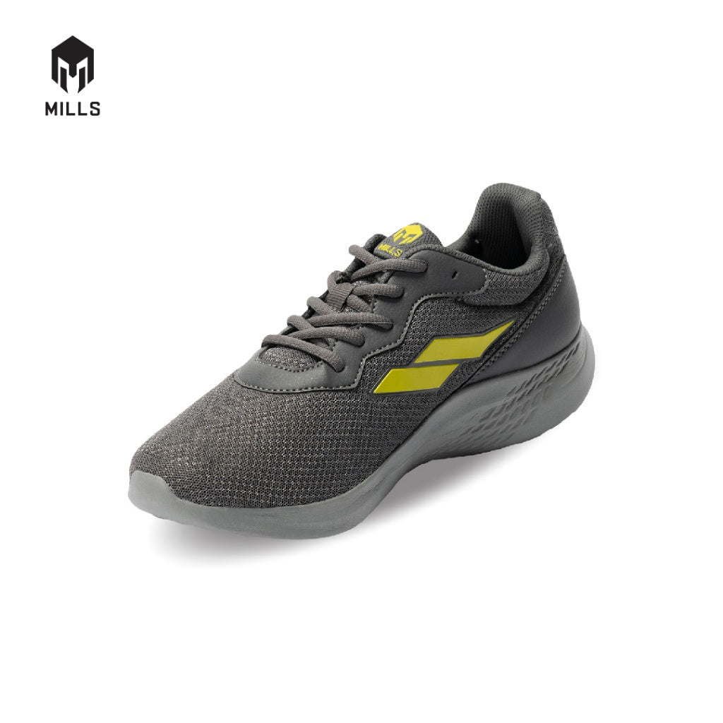 Mills Sepatu Lari Running Shoes Specter DK. Grey / Neon 9101405