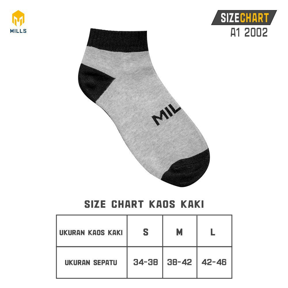 MILLS Kaos Kaki Olahraga Sport Socks Short A1 2002