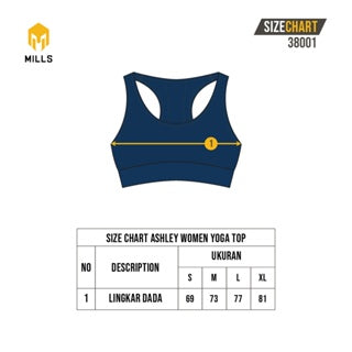 Mills Sport Bra Yoga Ashley Top Women 38001