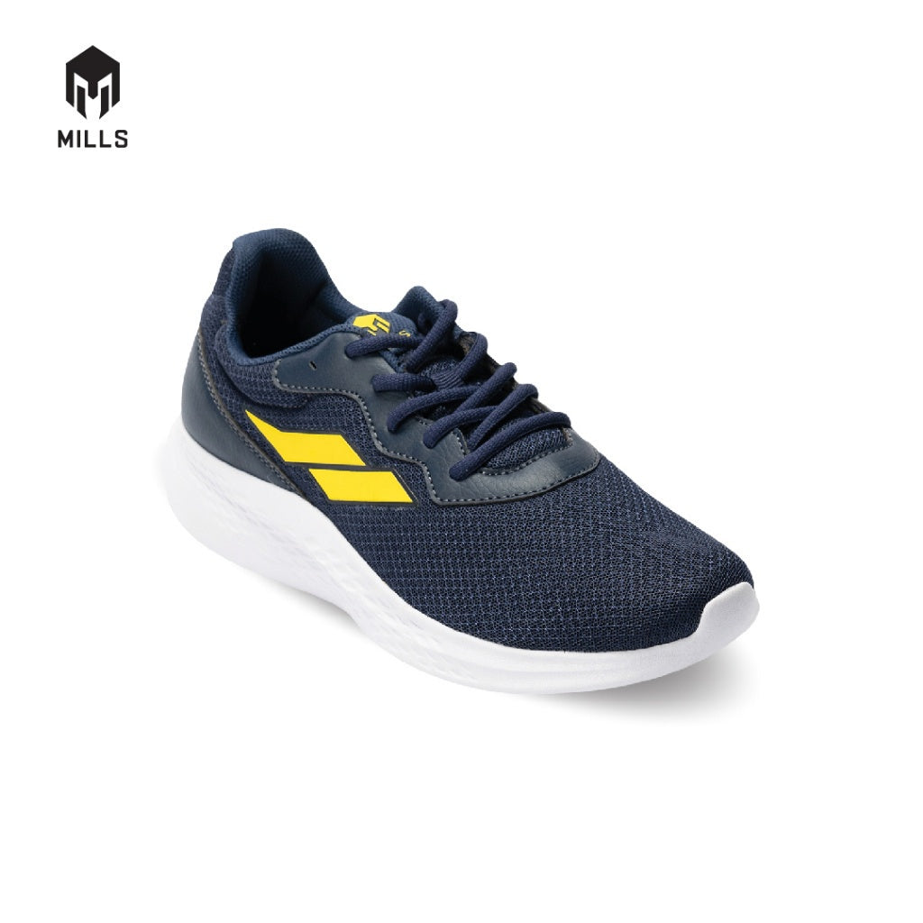 Mills Sepatu Lari Running Shoes Specter Navy / Yellow 9101403