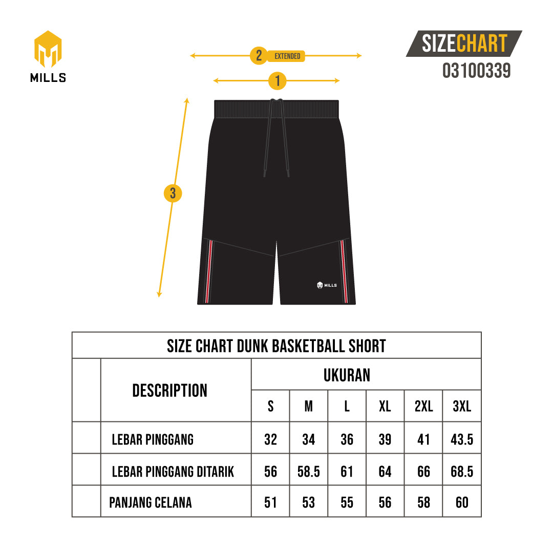 MILLS CELANA BASKET DUNK BASKETBALL SHORT 03100339