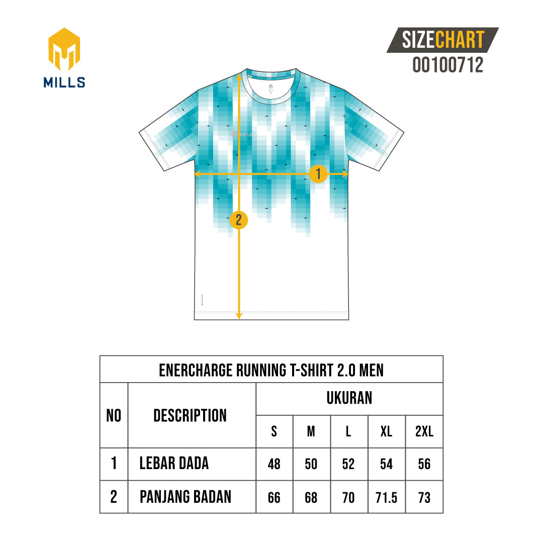 MILLS BAJU OLAHRAGA RUNNING ENERCHARGE 2.0 T-SHIRT MEN 00100712